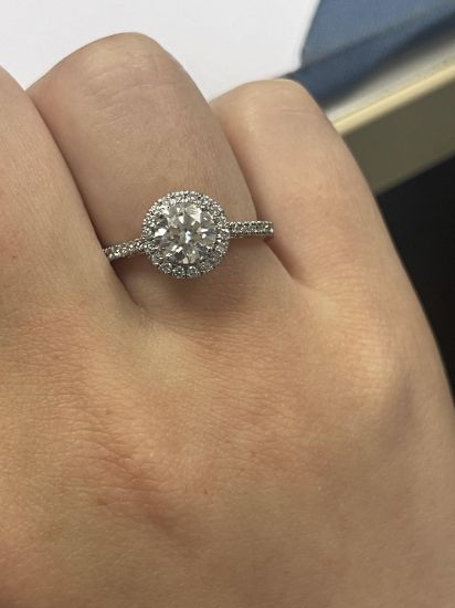 Picture of Brilliant Cut Halo Engagement Ring (2.26ct)