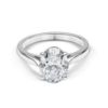 Picture of Oval Cut Solitaire Engagement Ring (3.02ct F VS2)