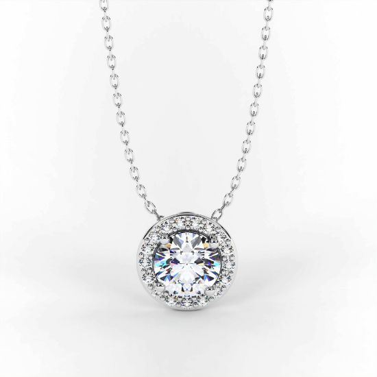 Picture of Laboratory Grown Diamond Halo Pendant (0.92ct)